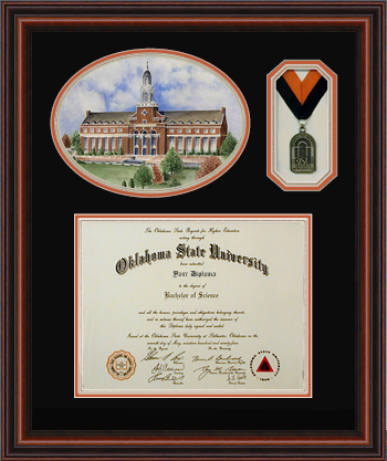 Custom OSU diploma framing